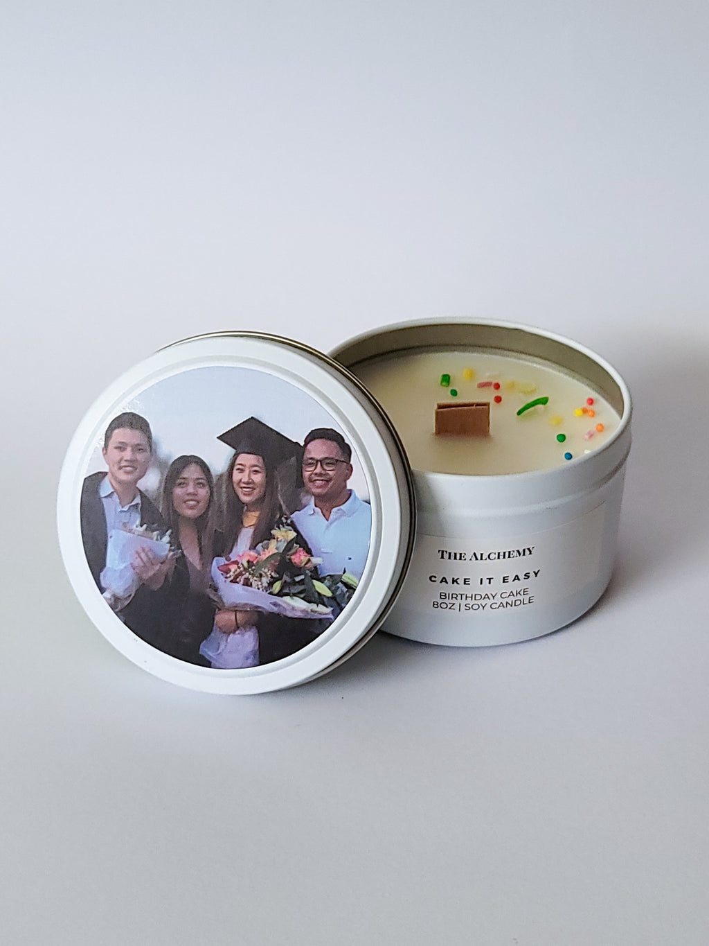 Customised Photo Tin Candle