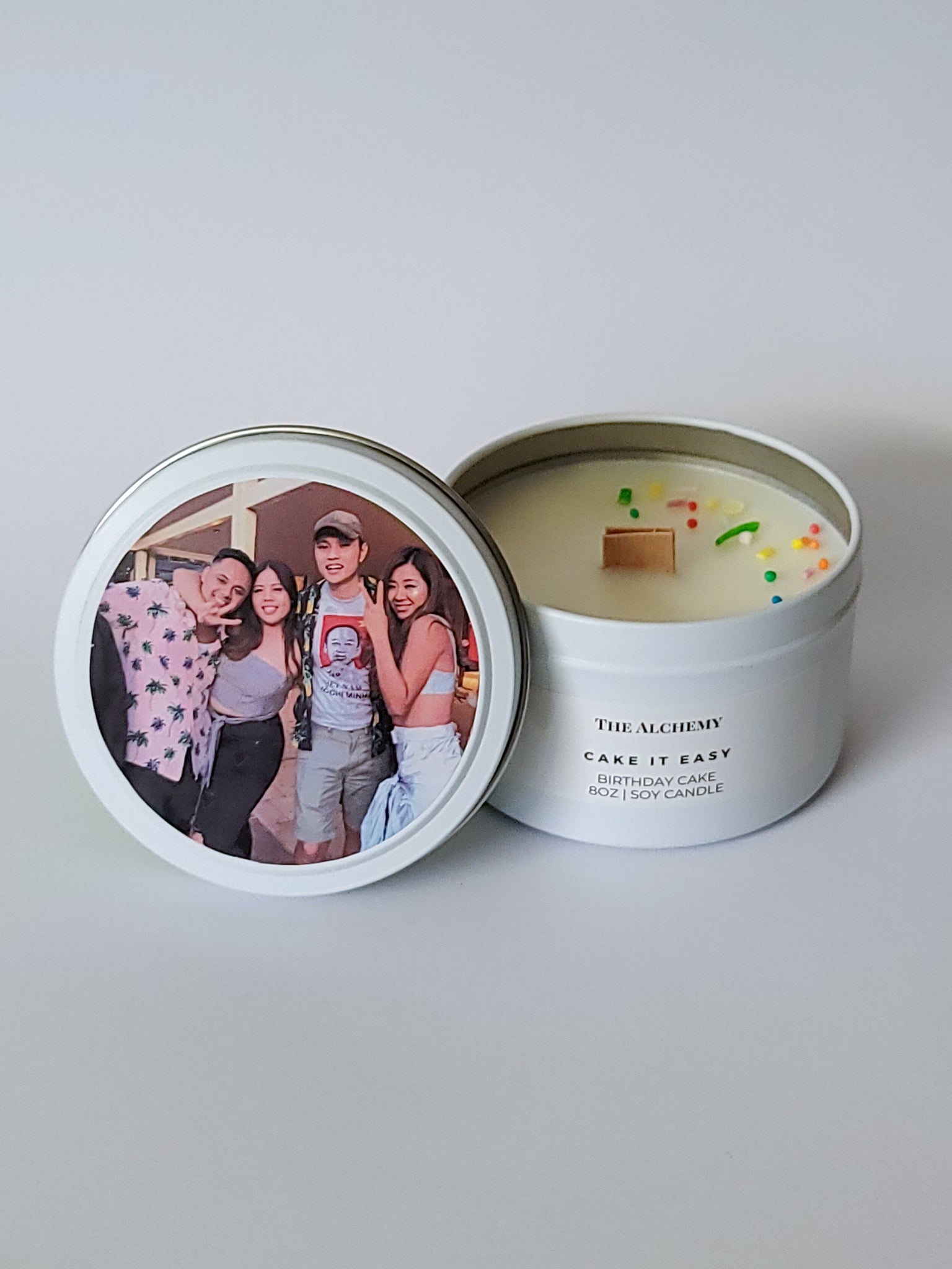 Customised Photo Tin Candle